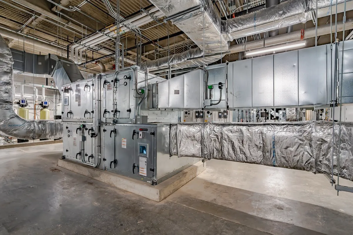 Mechanical, electrical and plumbing room at the federal courthouse